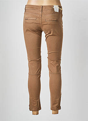 Pantalon slim buzunare maro FIVE femeie