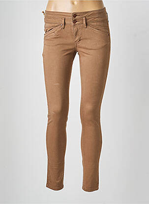 Pantalon slim conic maro FIVE femeie