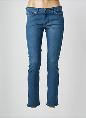 Pantalon slim buzunare albastru RENHSEN femeie