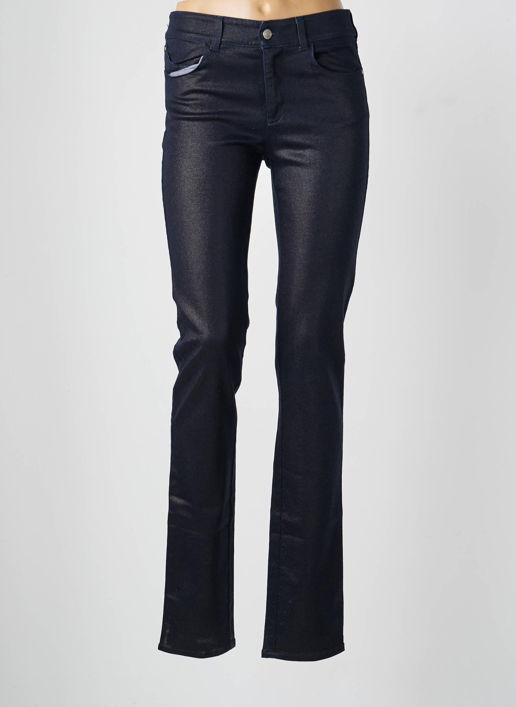 Pantalon slim buzunare albastru ARMANI femeie