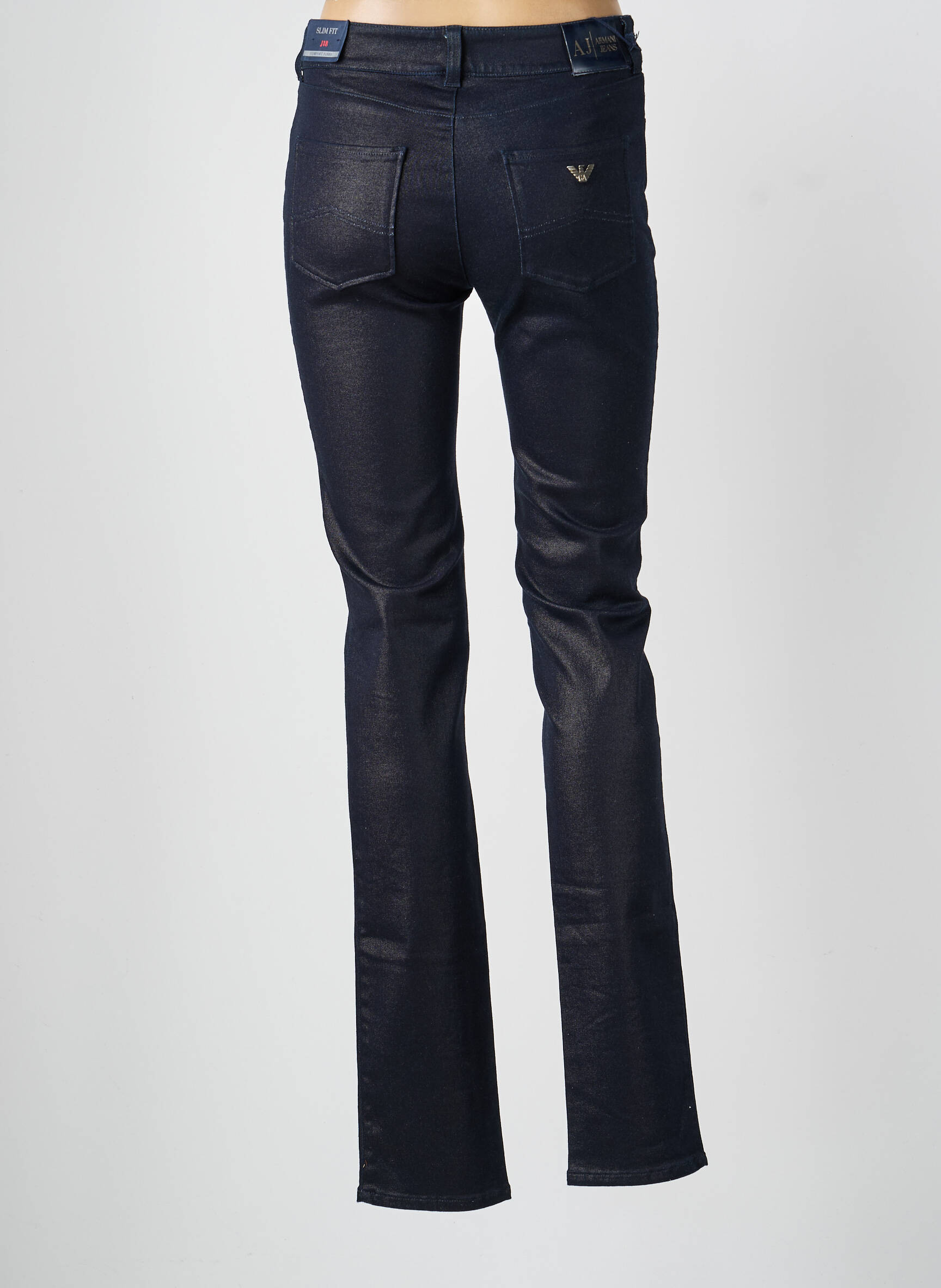 Pantalon slim buzunare albastru ARMANI femeie