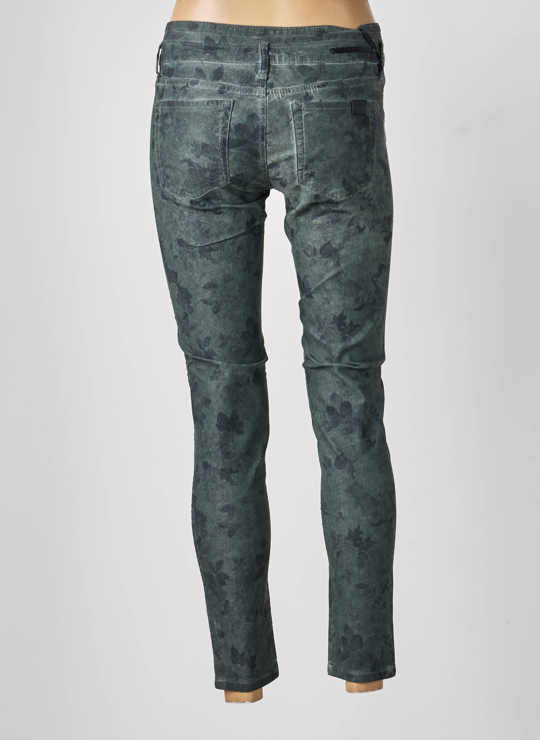 Pantalon slim buzunare gri CORLEONE femeie