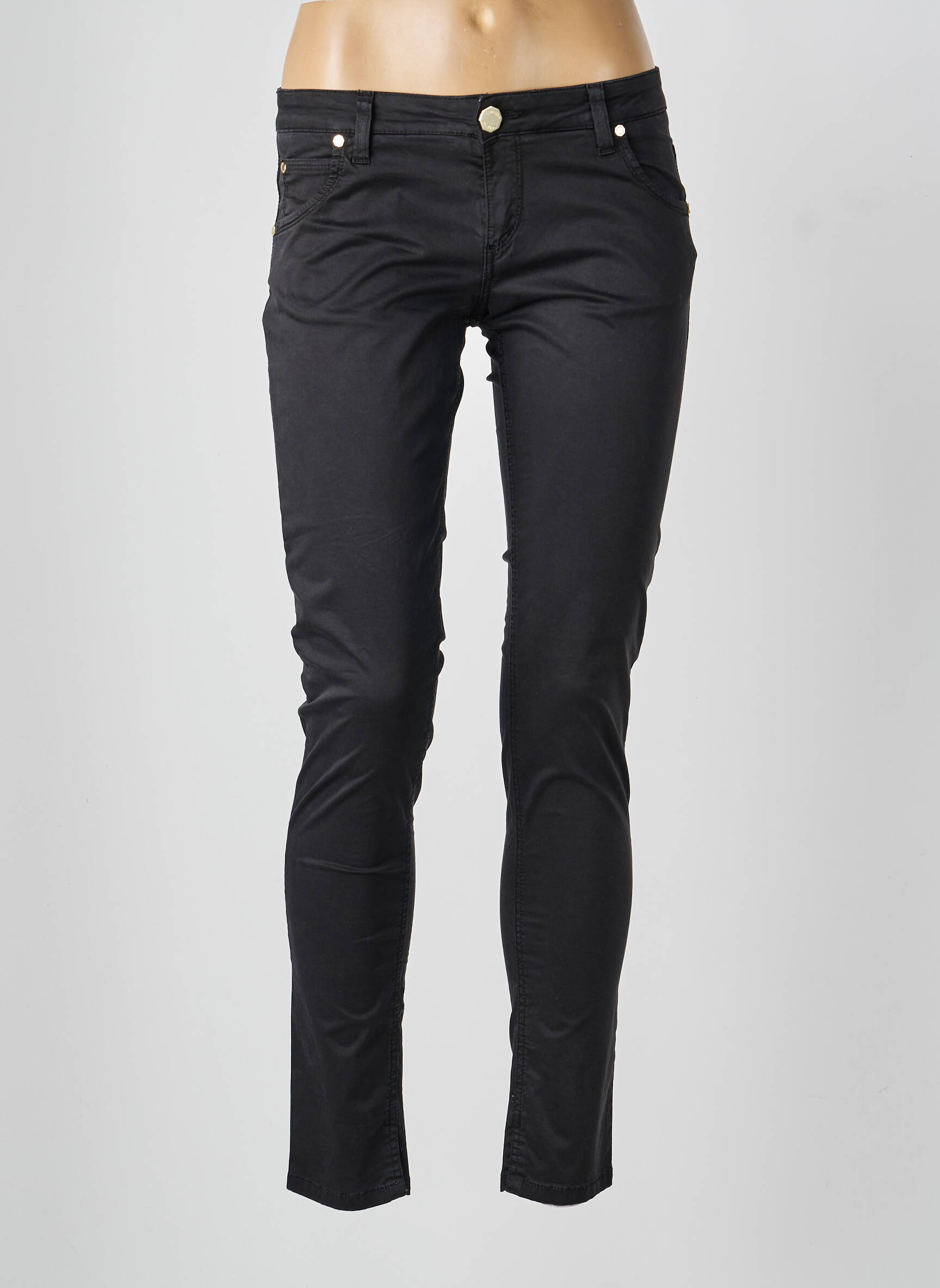 Pantalon slim buzunare negru NENETTE femeie