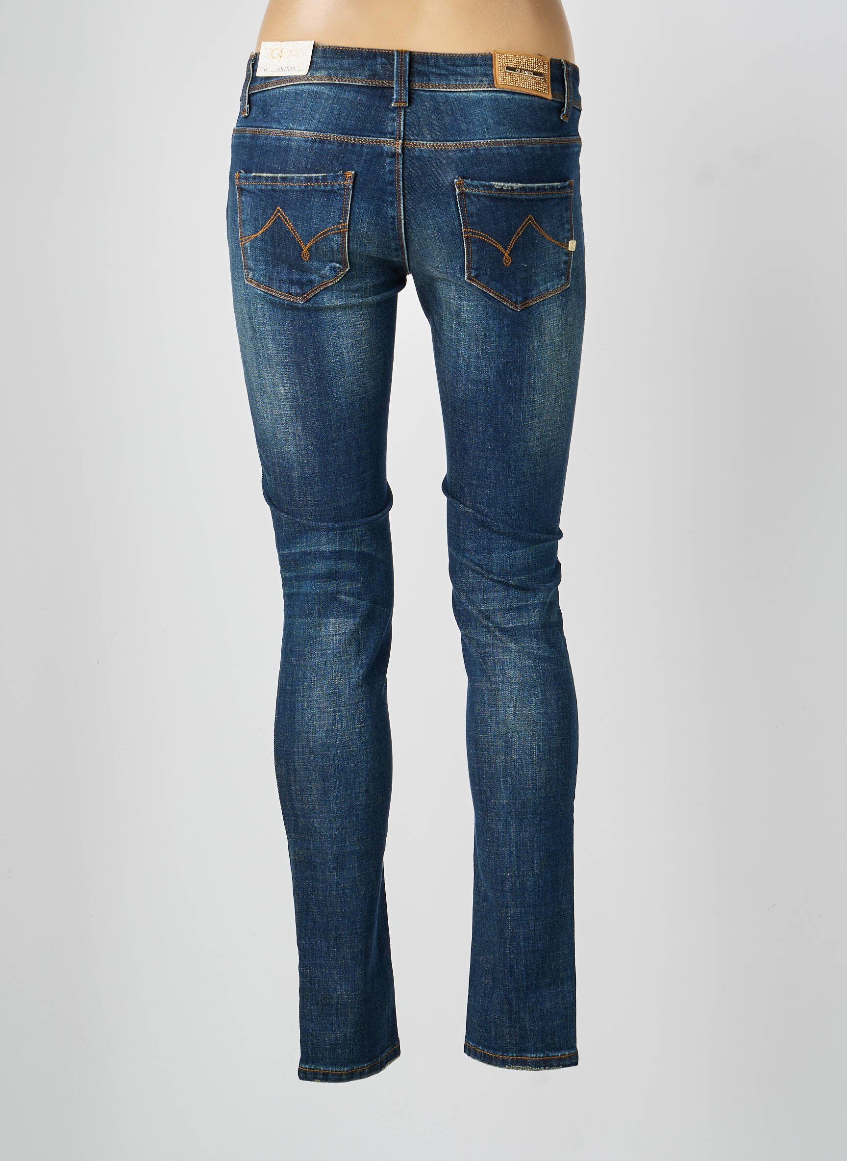 Blugi skinny buzunare albastru GAUDI femeie