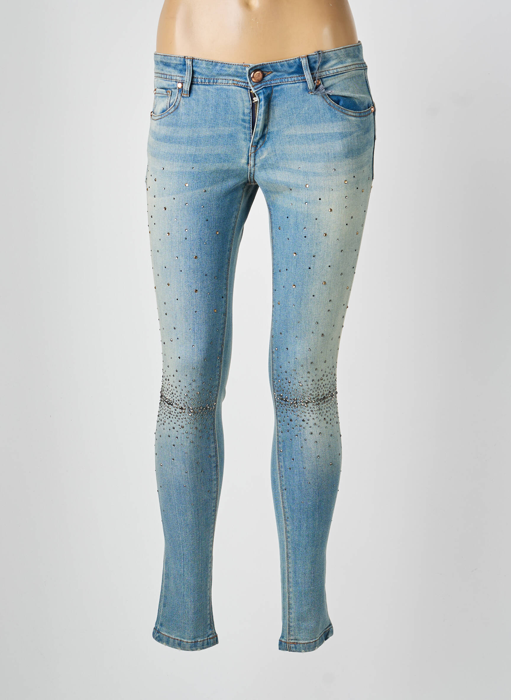 Blugi skinny buzunare albastru GAUDI femeie
