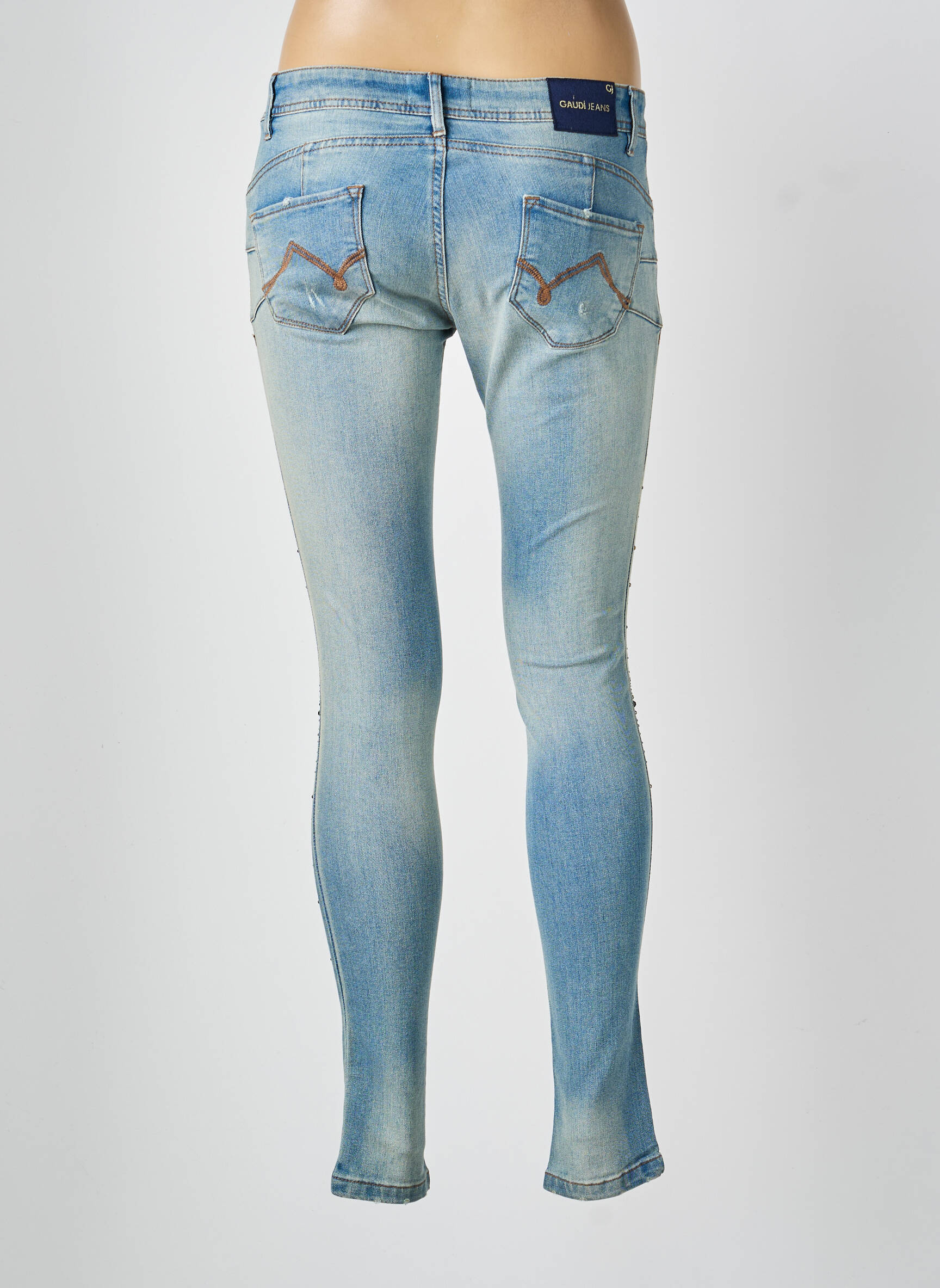 Blugi skinny buzunare albastru GAUDI femeie