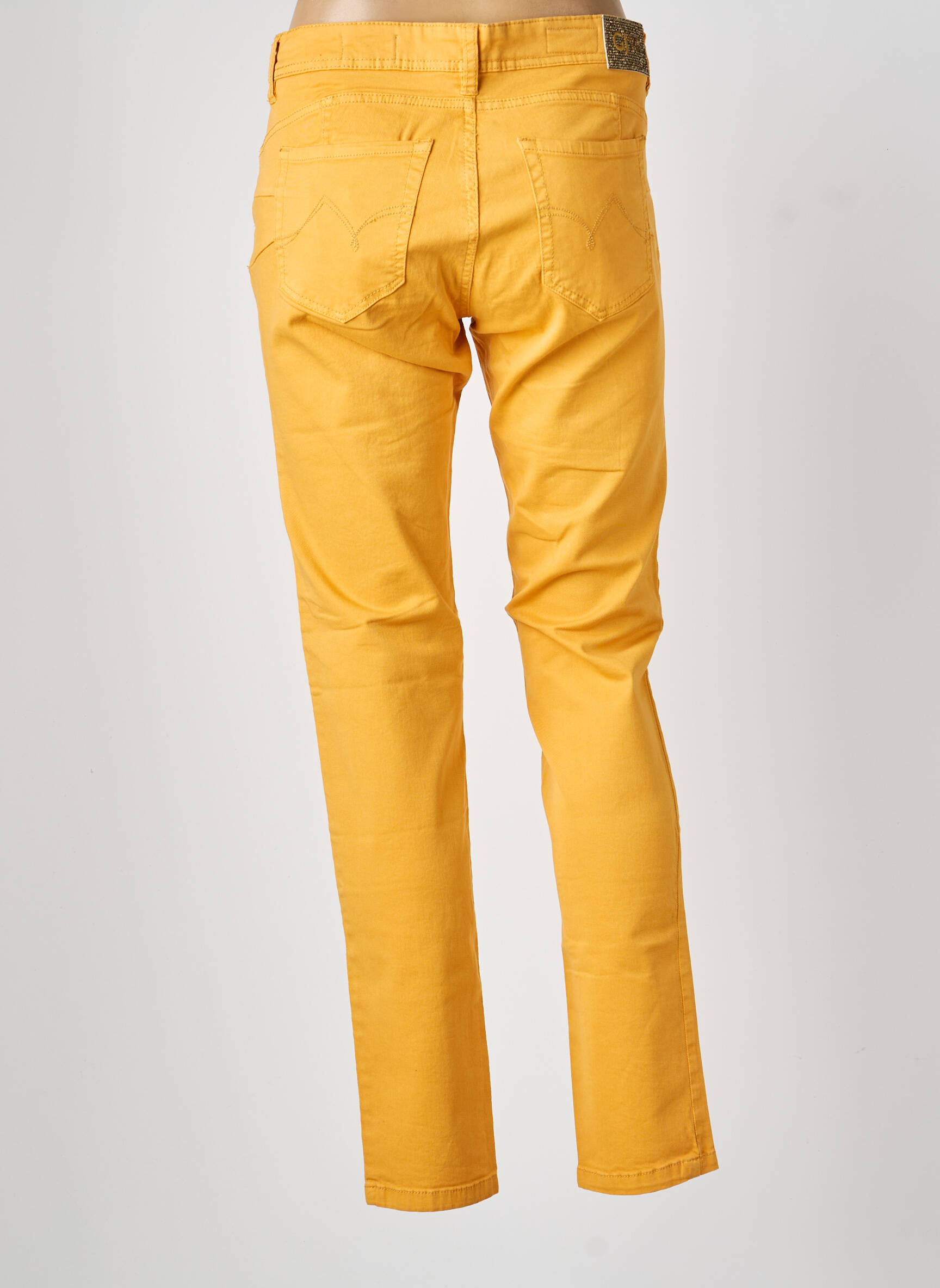 Pantalon slim buzunare galben GAUDI femeie