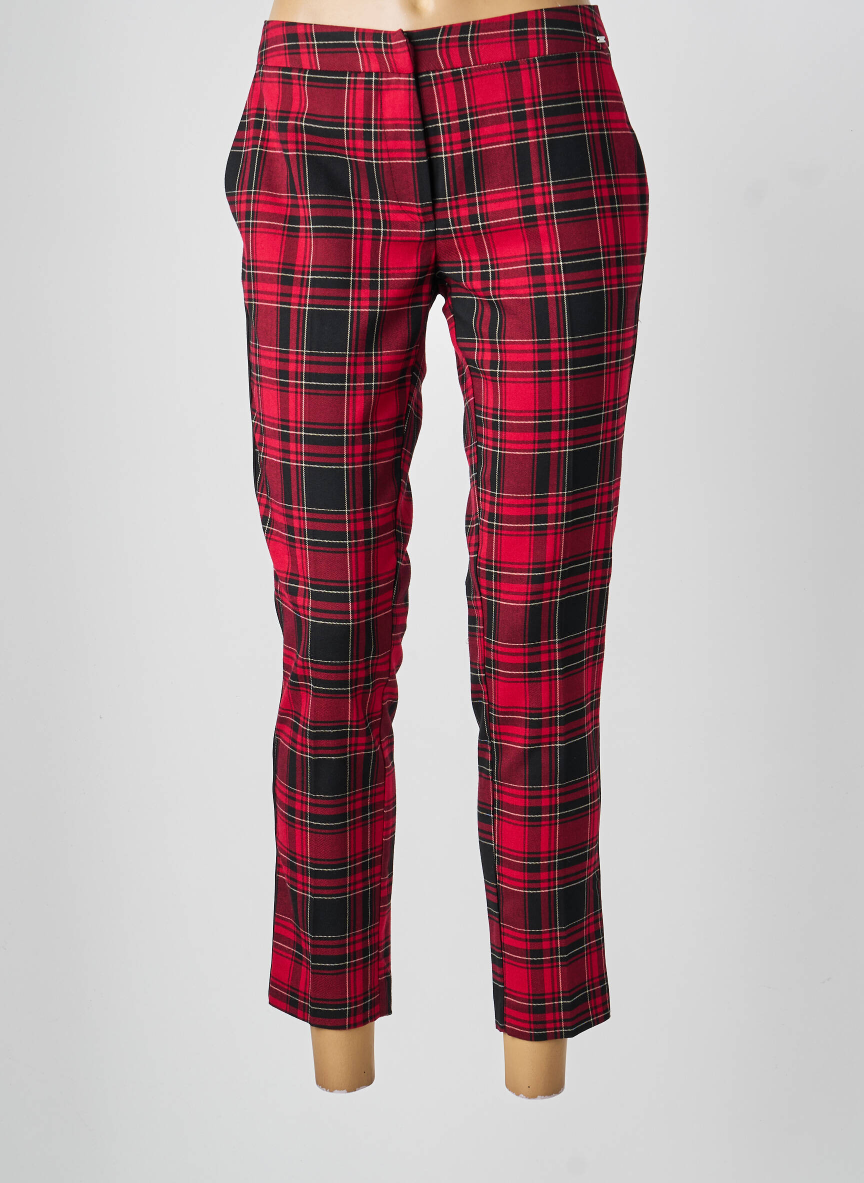 Pantalon 7/8 închidere cu fermoar sub clapetă cu cârlig roșu GAUDI femeie