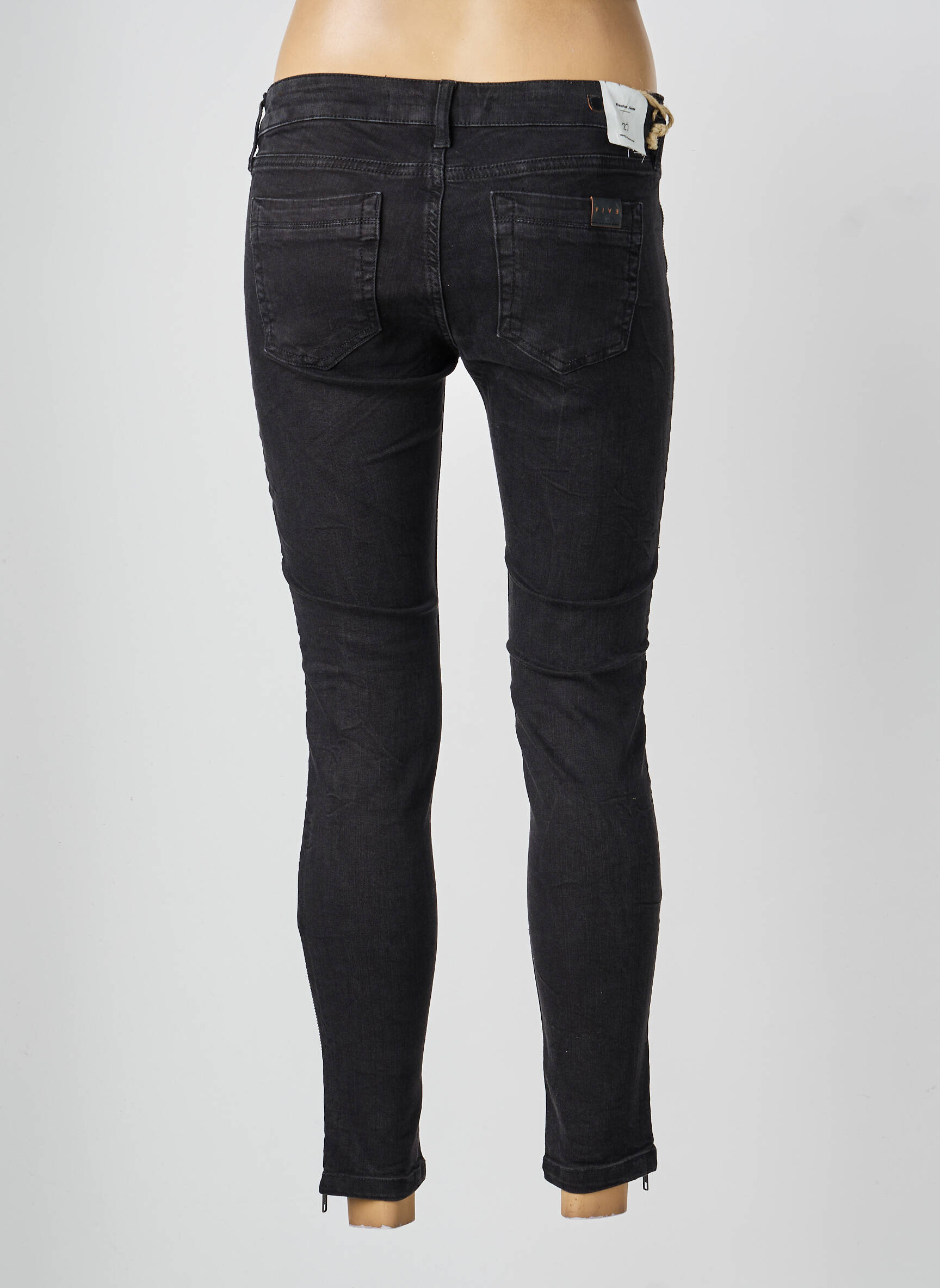 Blugi skinny buzunare negru FIVE femeie
