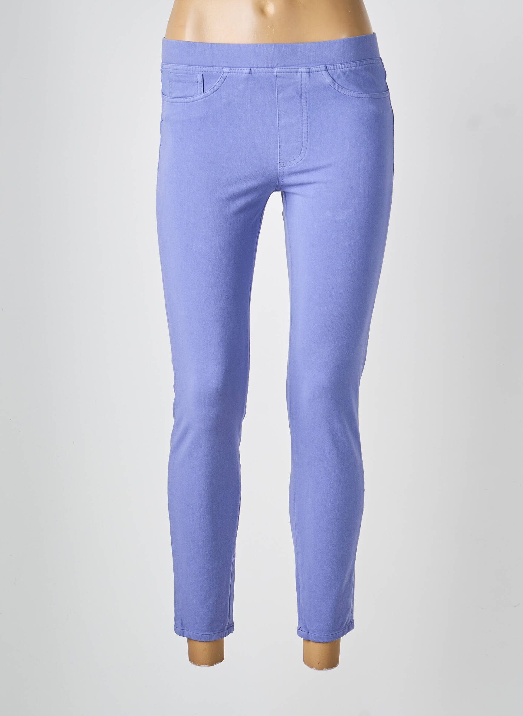 Pantalon 7/8 talie elastică albastru 0039 ITALY femeie