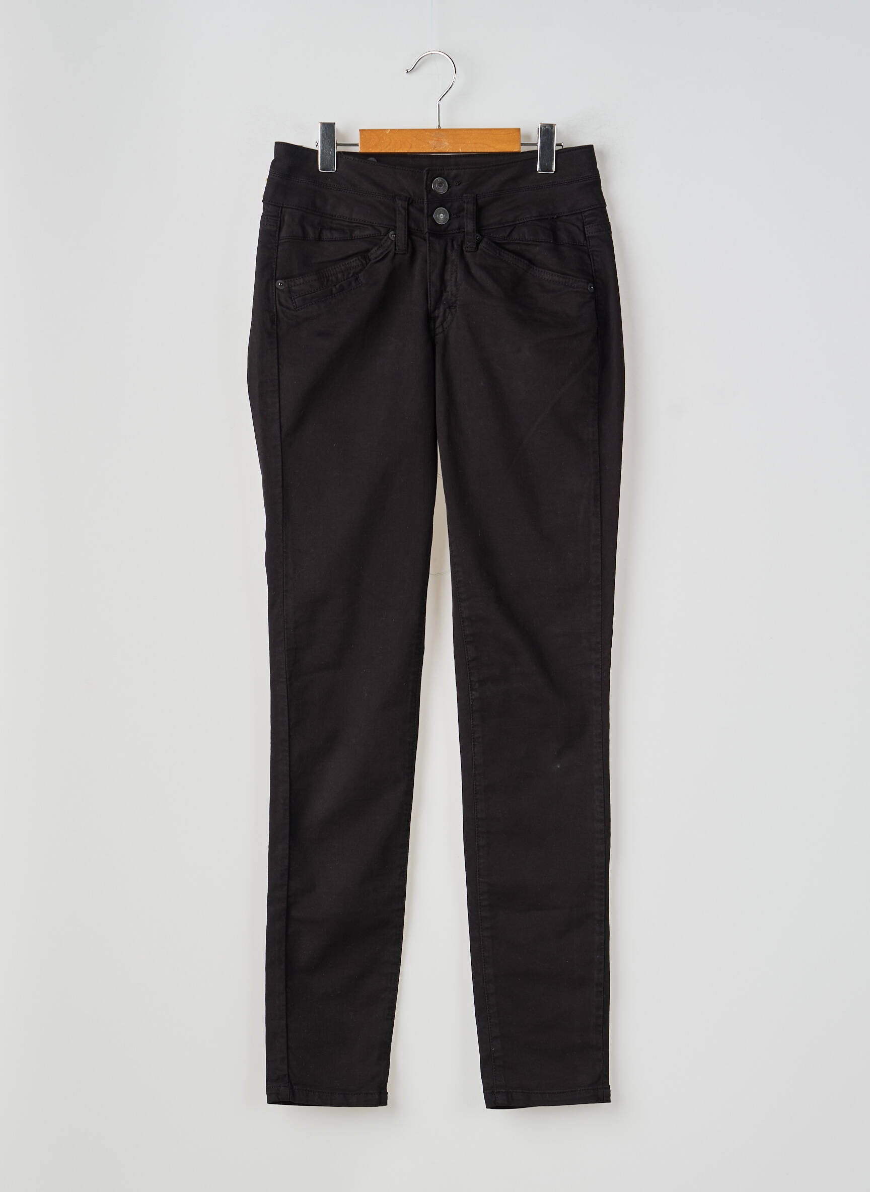 Pantalon slim buzunare negru FIVE femeie