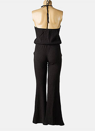 Salopetă-pantalon țesătură crep fără mâneci negru BELAIR femeie