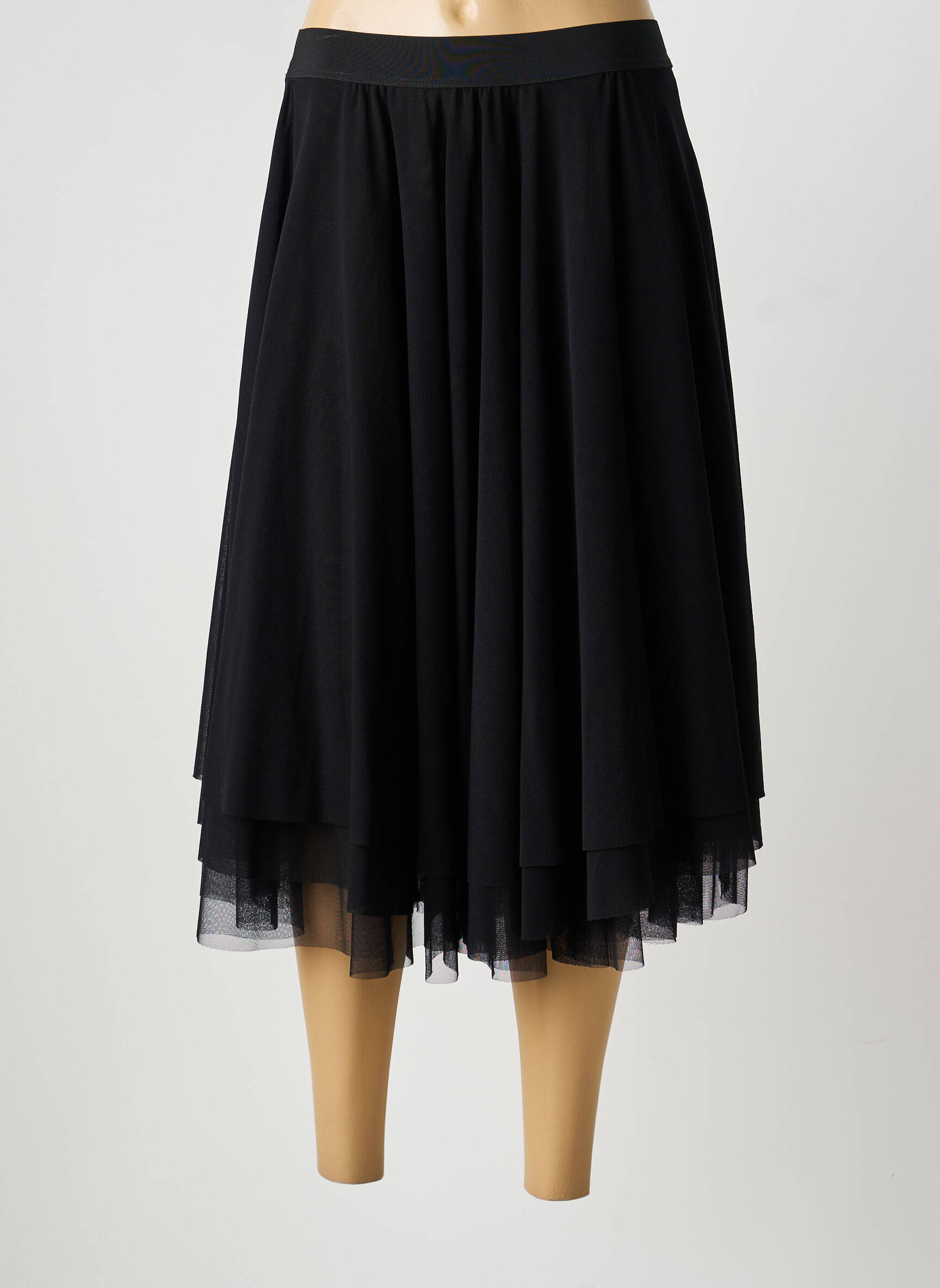 Fustă midi croială dreaptă negru TWIN-SET SIMONA BARBIERI femeie