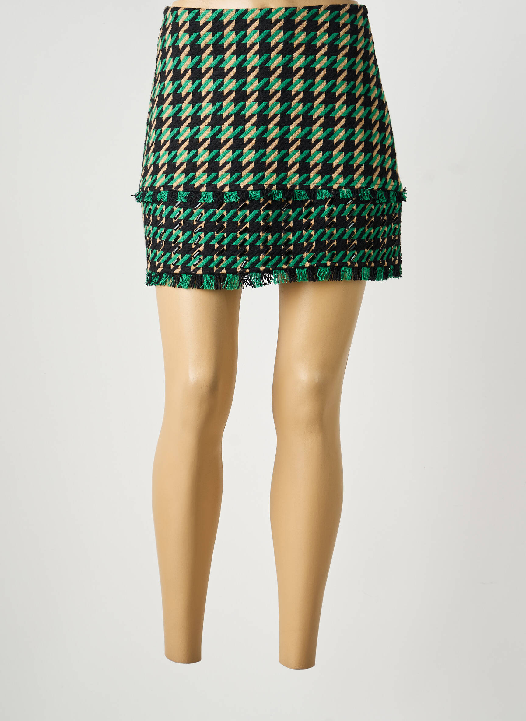 Fustă scurtă căptușeală verde ACCESS FASHION femeie