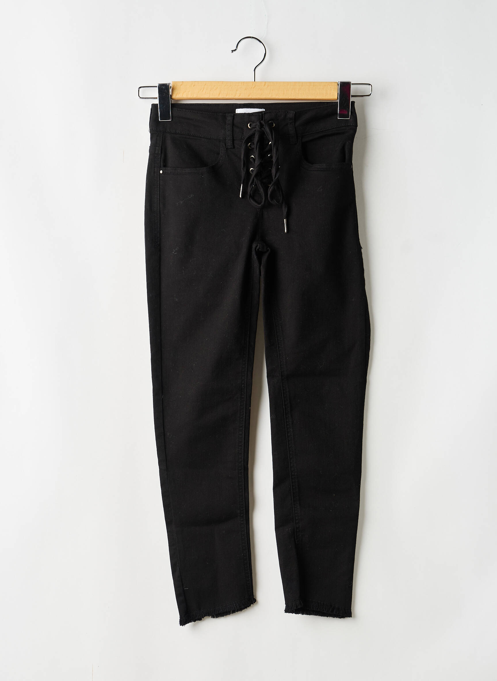 Pantalon trei sferturi elasticitate mărime normală negru BELAIR femeie