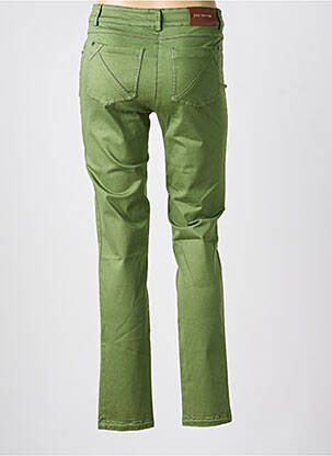 Pantalon slim țesătură poplin mărime normală verde PAZ TORRAS femeie