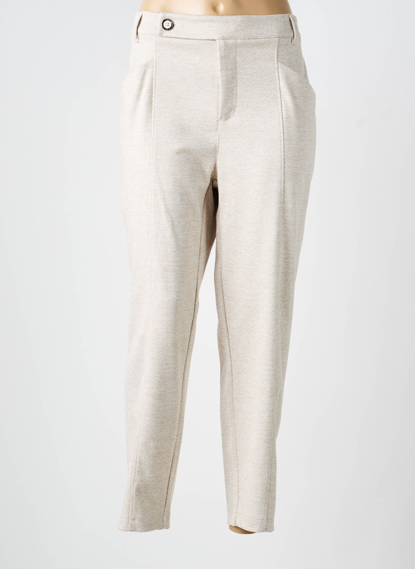 Pantalon 7/8 elasticitate mărime normală bej STREET ONE femeie