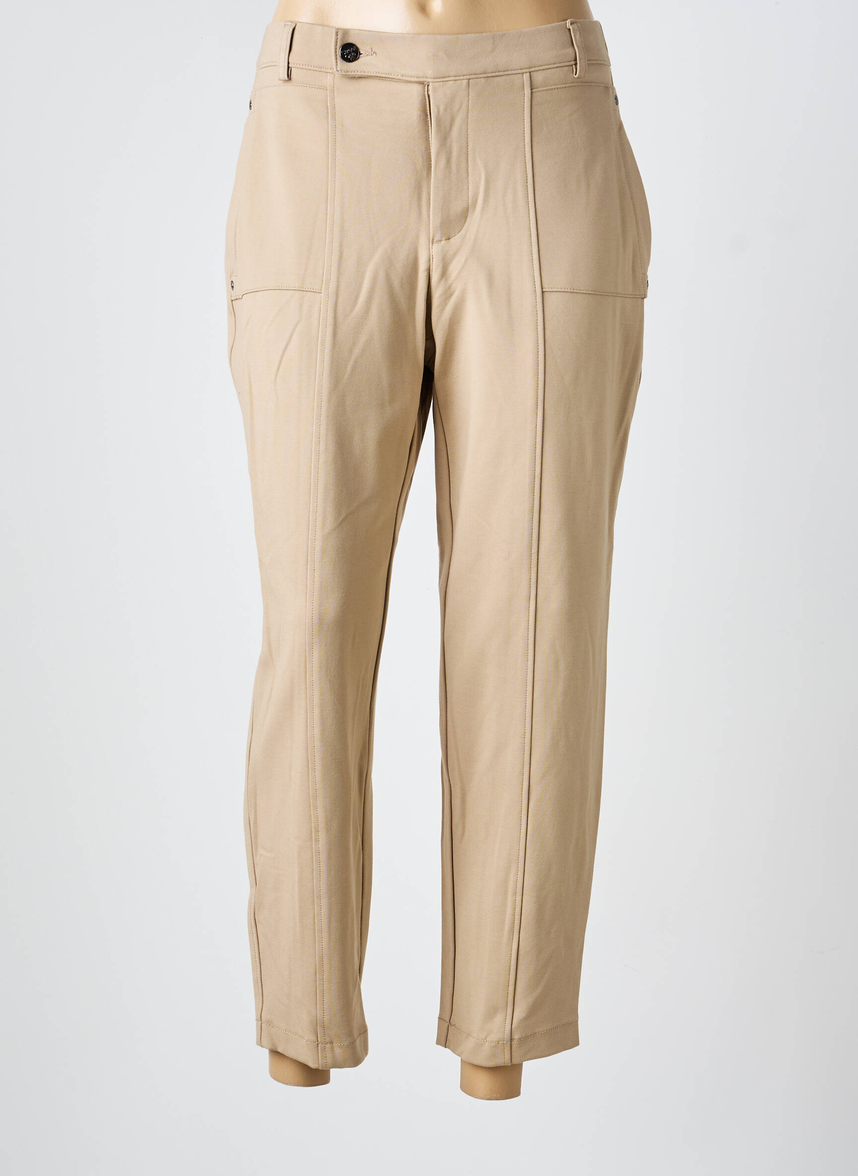 Pantalon 7/8 elasticitate mărime normală bej STREET ONE femeie