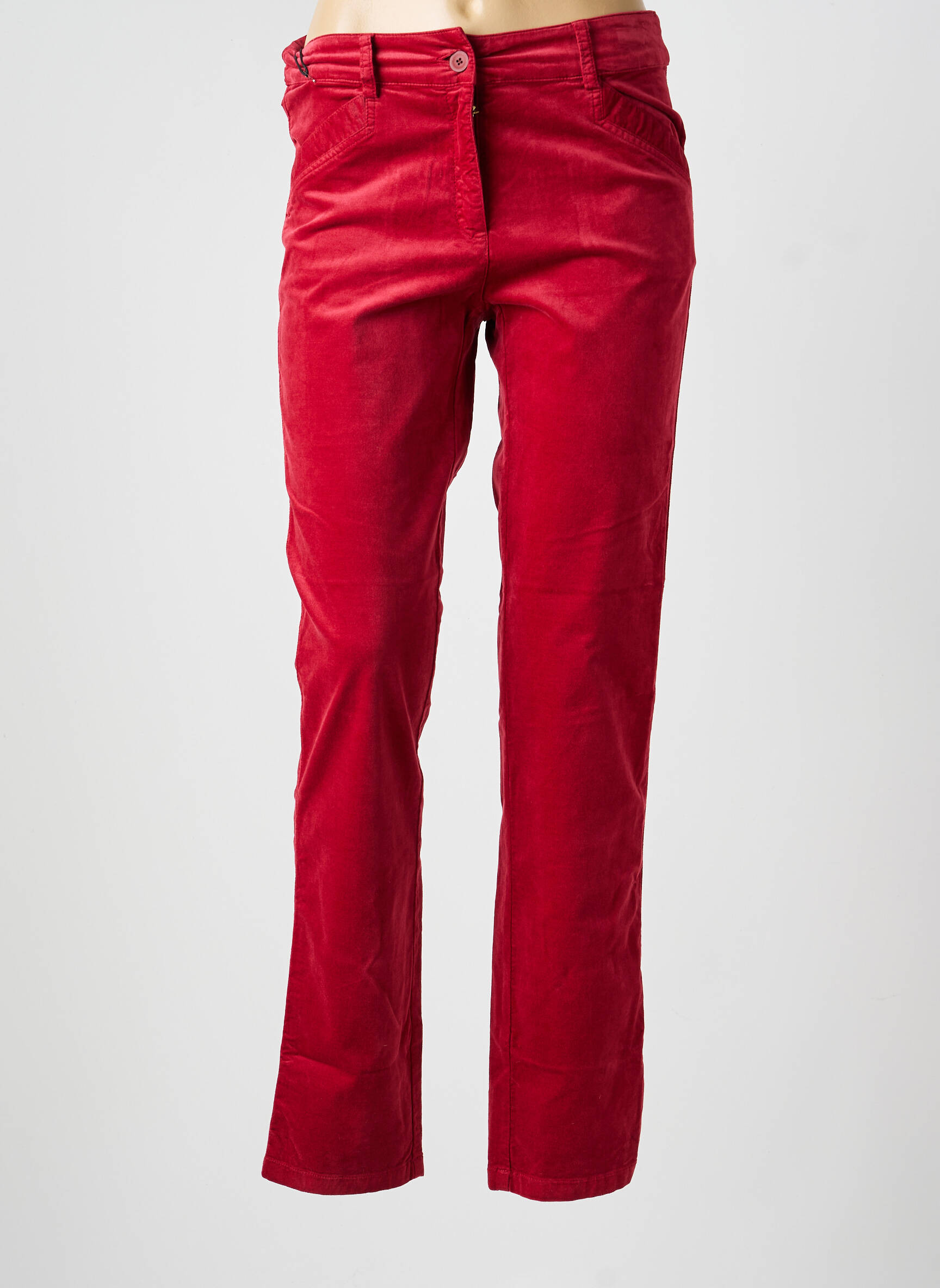 Pantalon slim elasticitate mărime normală roșu PAZ TORRAS femeie