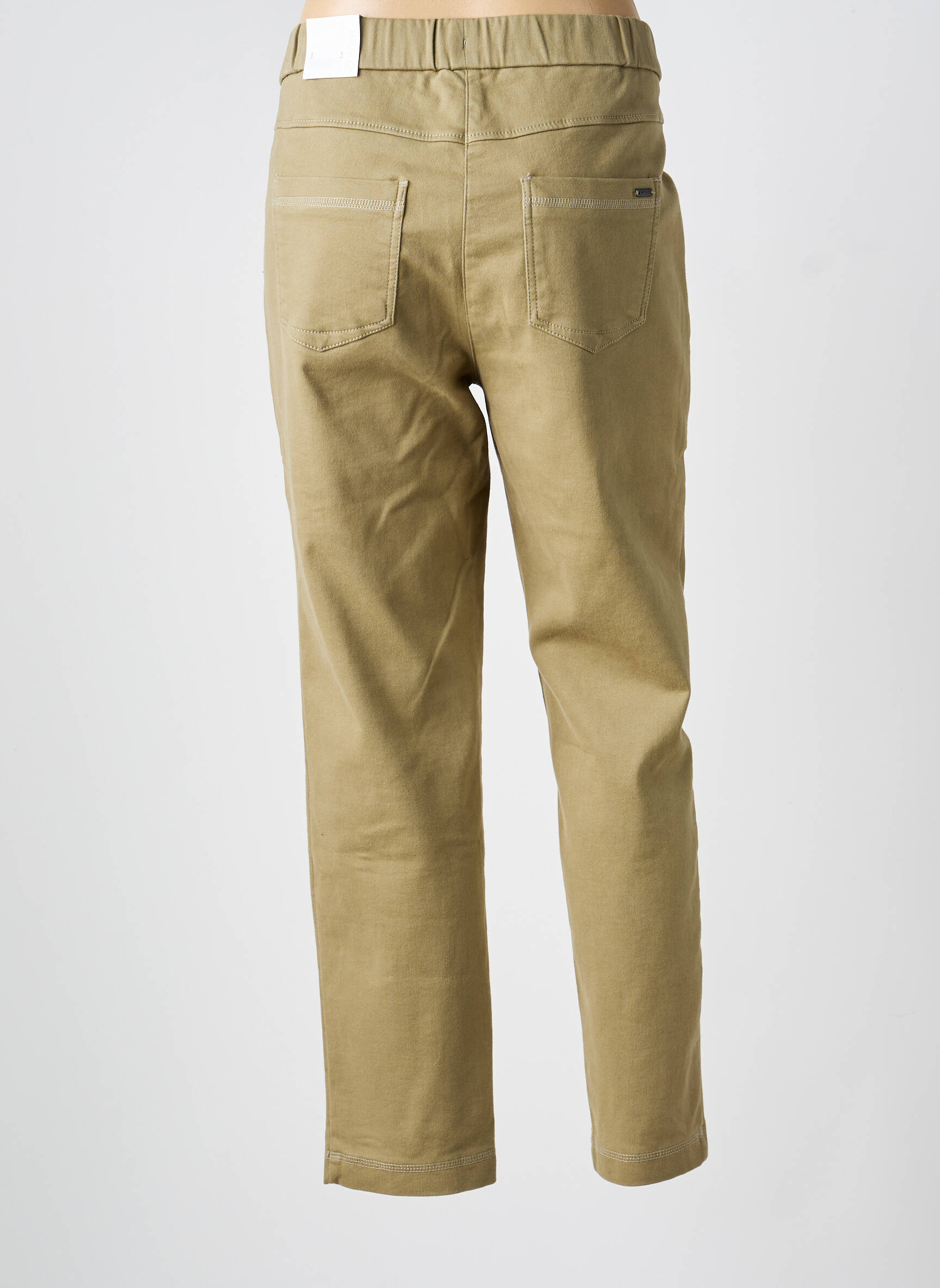 Pantalon slim talie elastică mărime normală verde TONI DRESS femeie