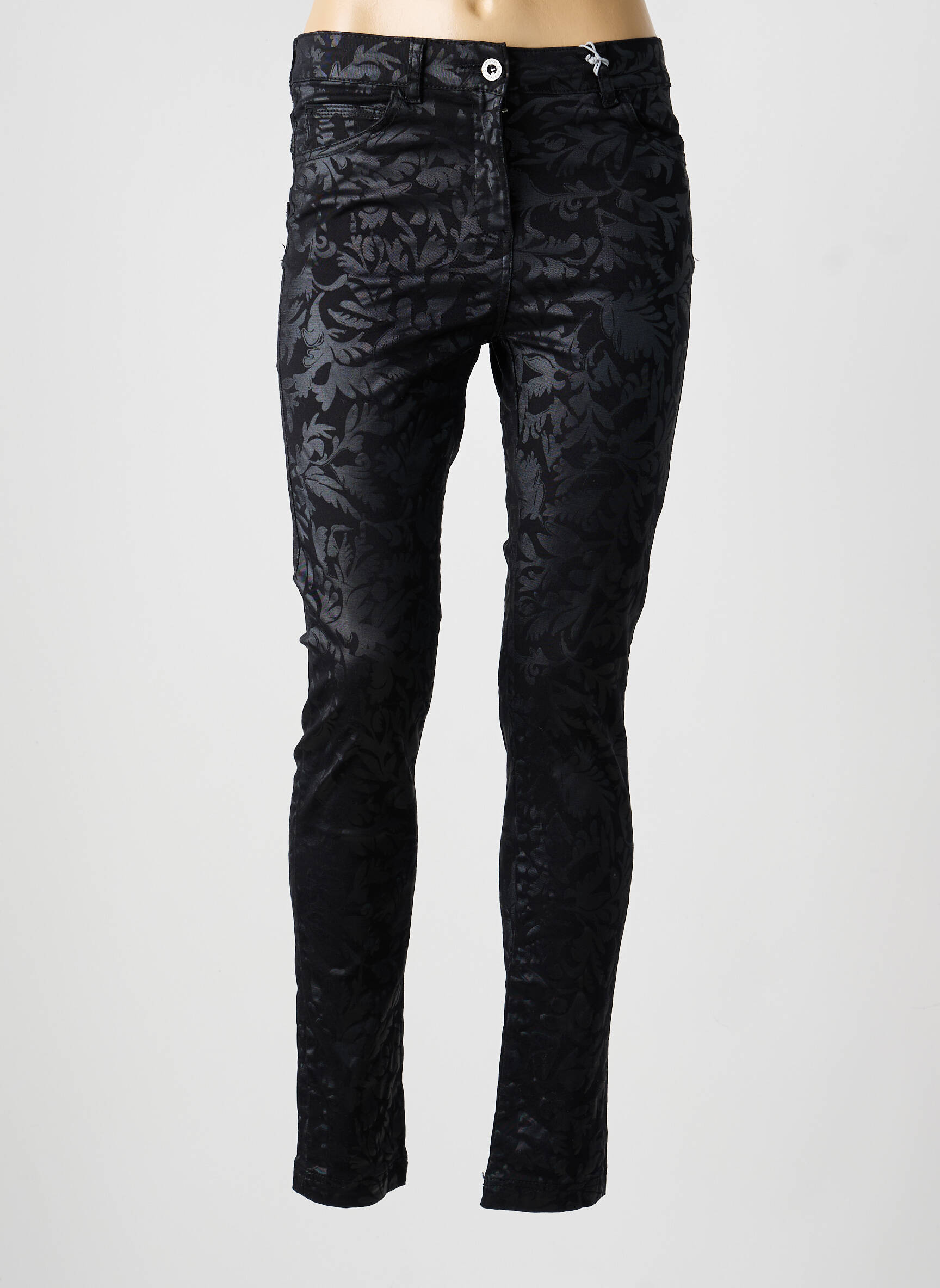 Pantalon slim conic mărime normală negru 7 SEASONS femeie