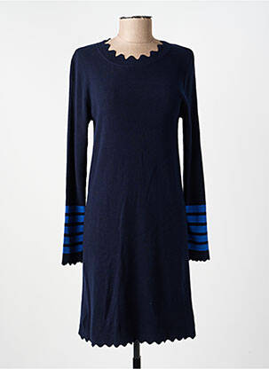 Rochie pulover elasticitate mâneci lungi albastru TELMAIL femeie