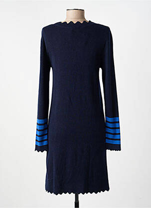 Rochie pulover elasticitate mâneci lungi albastru TELMAIL femeie