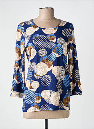 Tricou mâneci 3/4 mâneci 3/4 albastru JOY OF LIFE femeie