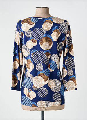 Tricou mâneci 3/4 mâneci 3/4 albastru JOY OF LIFE femeie