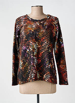 Tricou mâneci lungi mâneci lungi negru POISSONS BLANCS femeie
