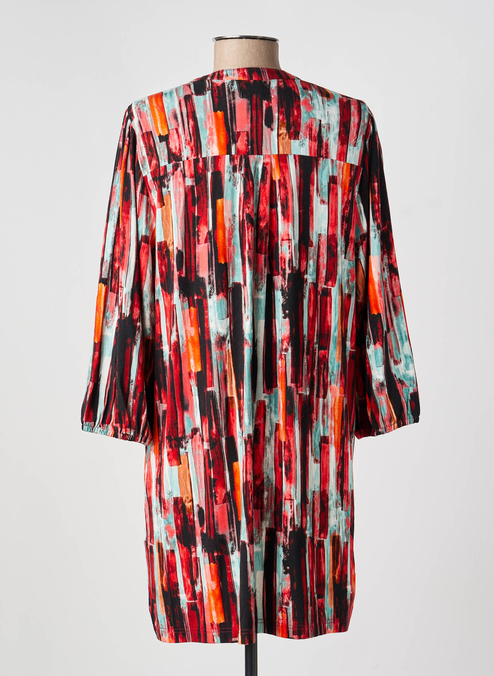 Rochie midi mâneci 3/4 mâneci 3/4 portocalie BRANDTEX femeie