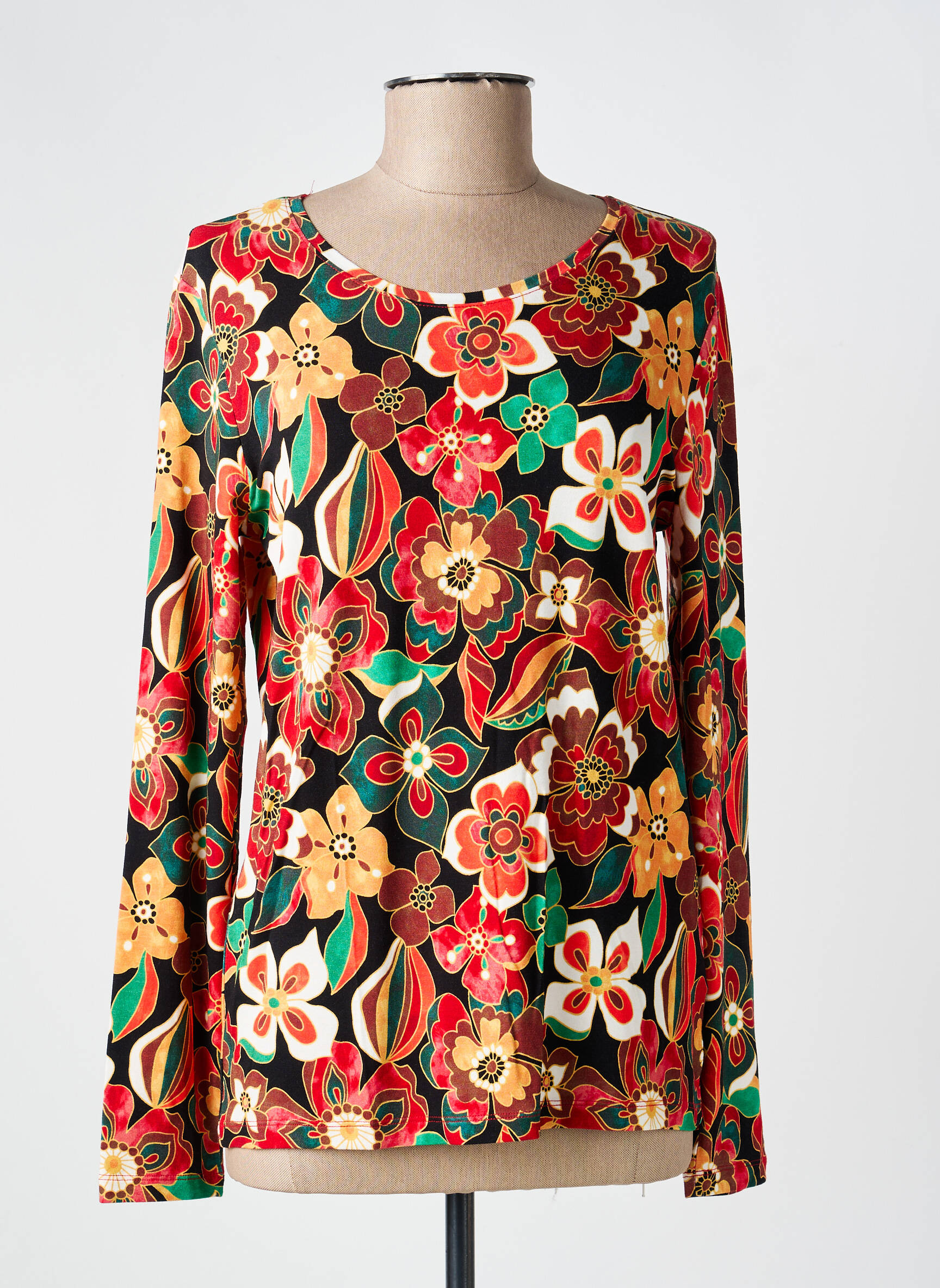 Tricou mâneci lungi mâneci lungi roșu JOY OF LIFE femeie