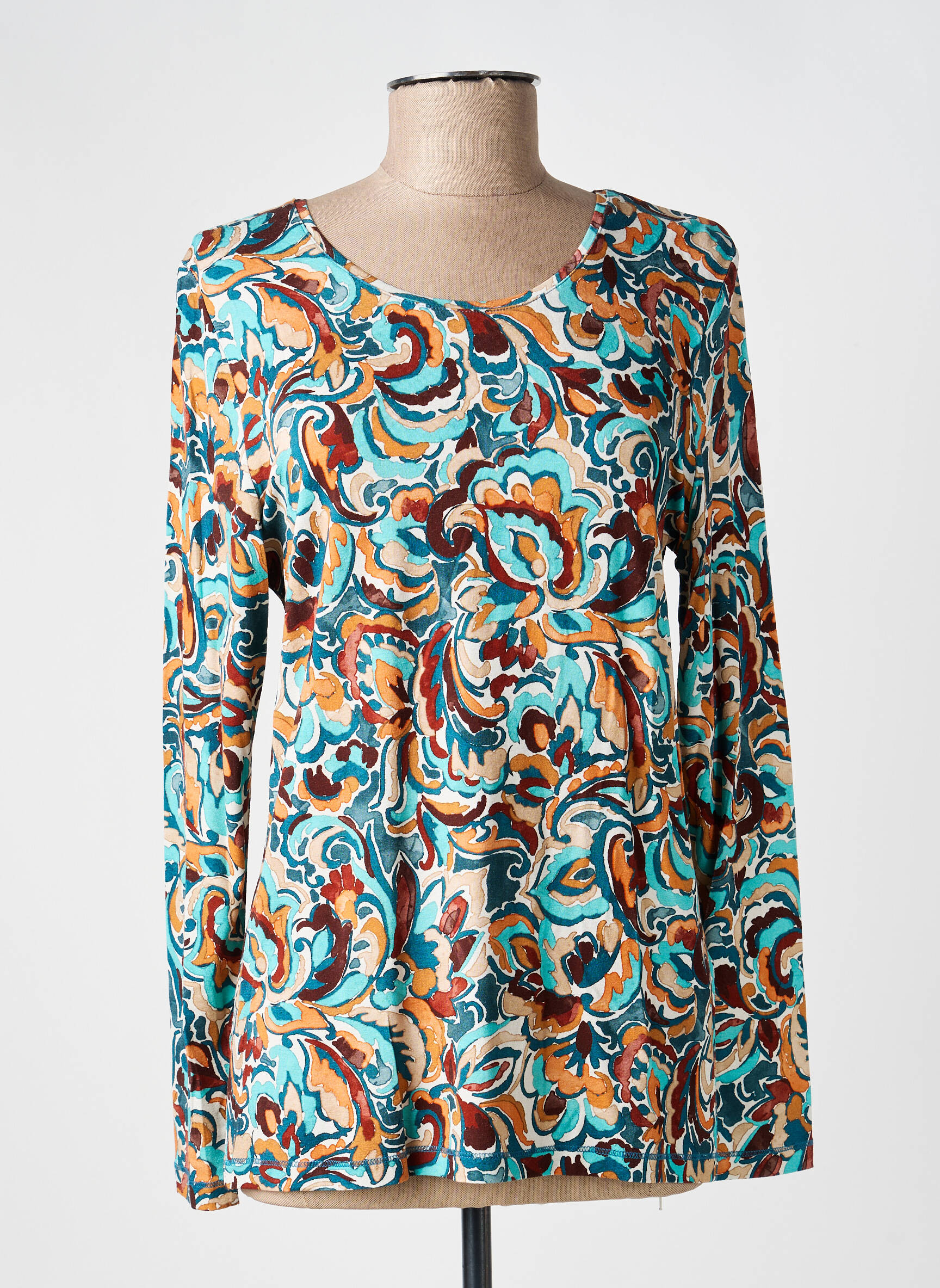 Tricou mâneci lungi mâneci lungi albastru JOY OF LIFE femeie