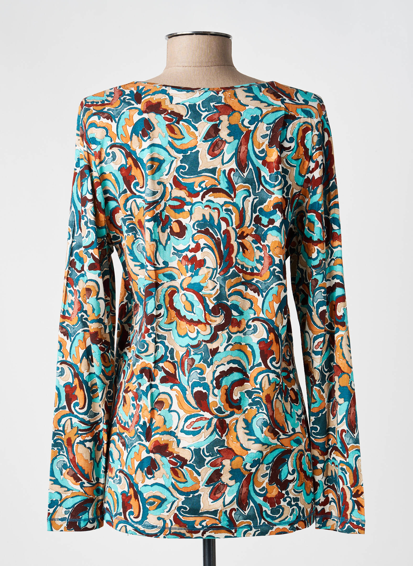 Tricou mâneci lungi mâneci lungi albastru JOY OF LIFE femeie