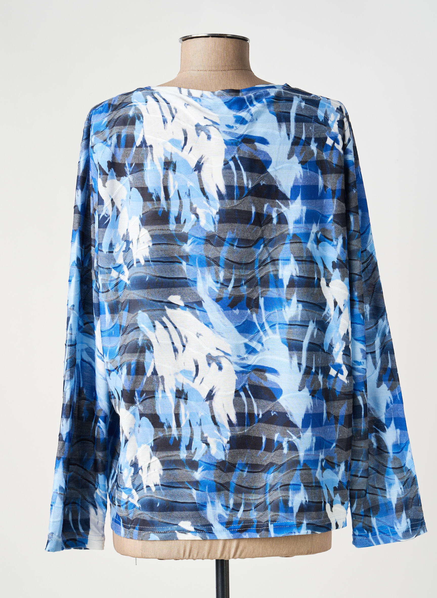 Tricou mâneci lungi mâneci lungi albastru JOY OF LIFE femeie