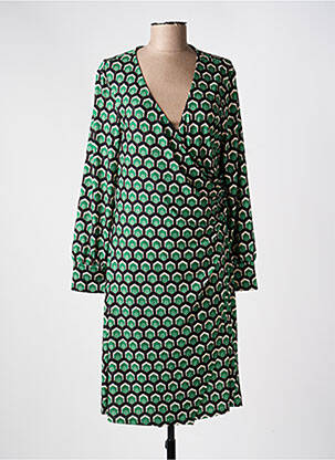 Rochie midi mâneci lungi mâneci lungi verde OUI femeie