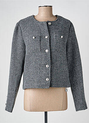 Jachete casual guler rotund gri JULIE GUERLANDE femeie
