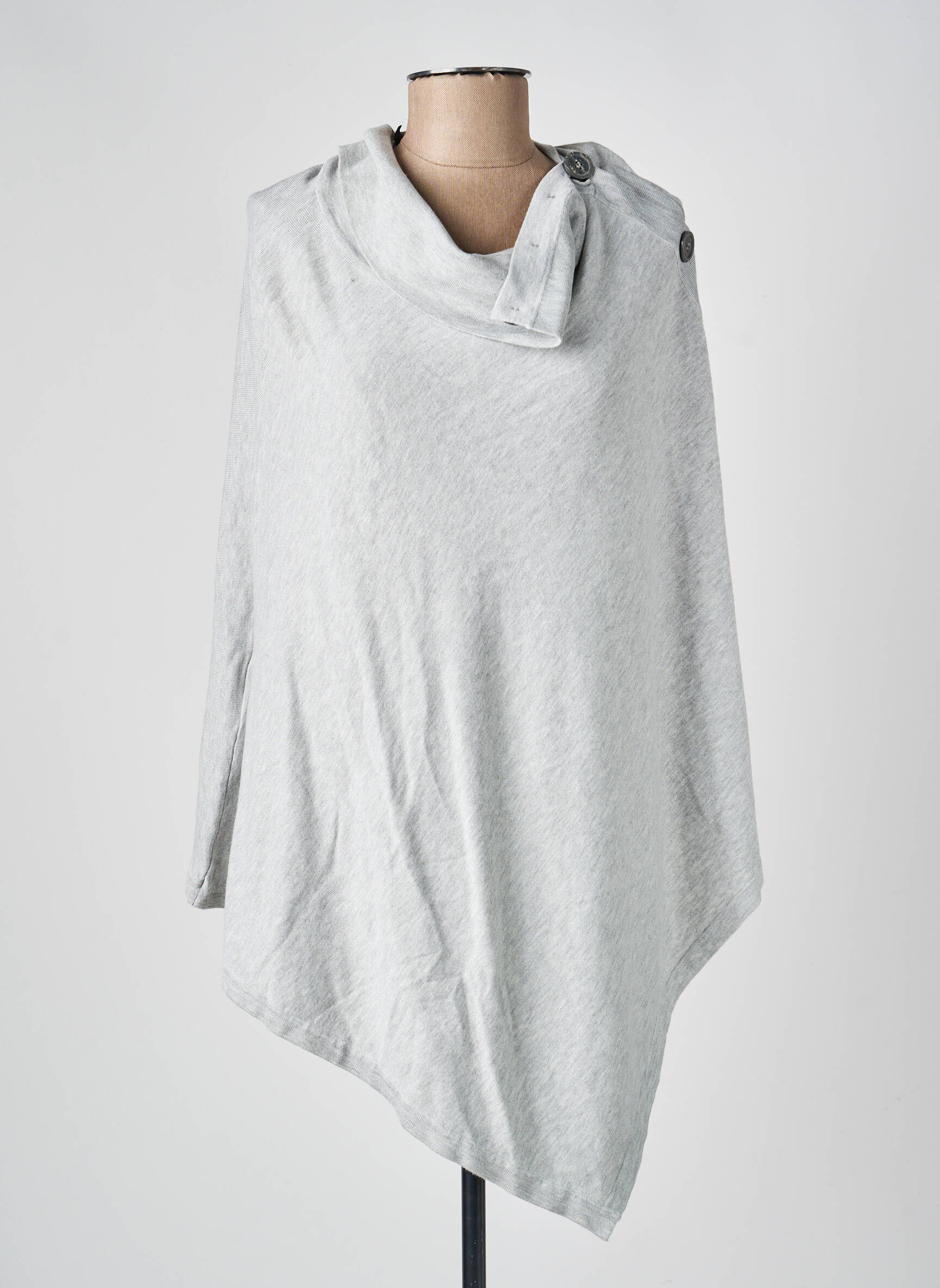 Poncho gri MARBLE femeie