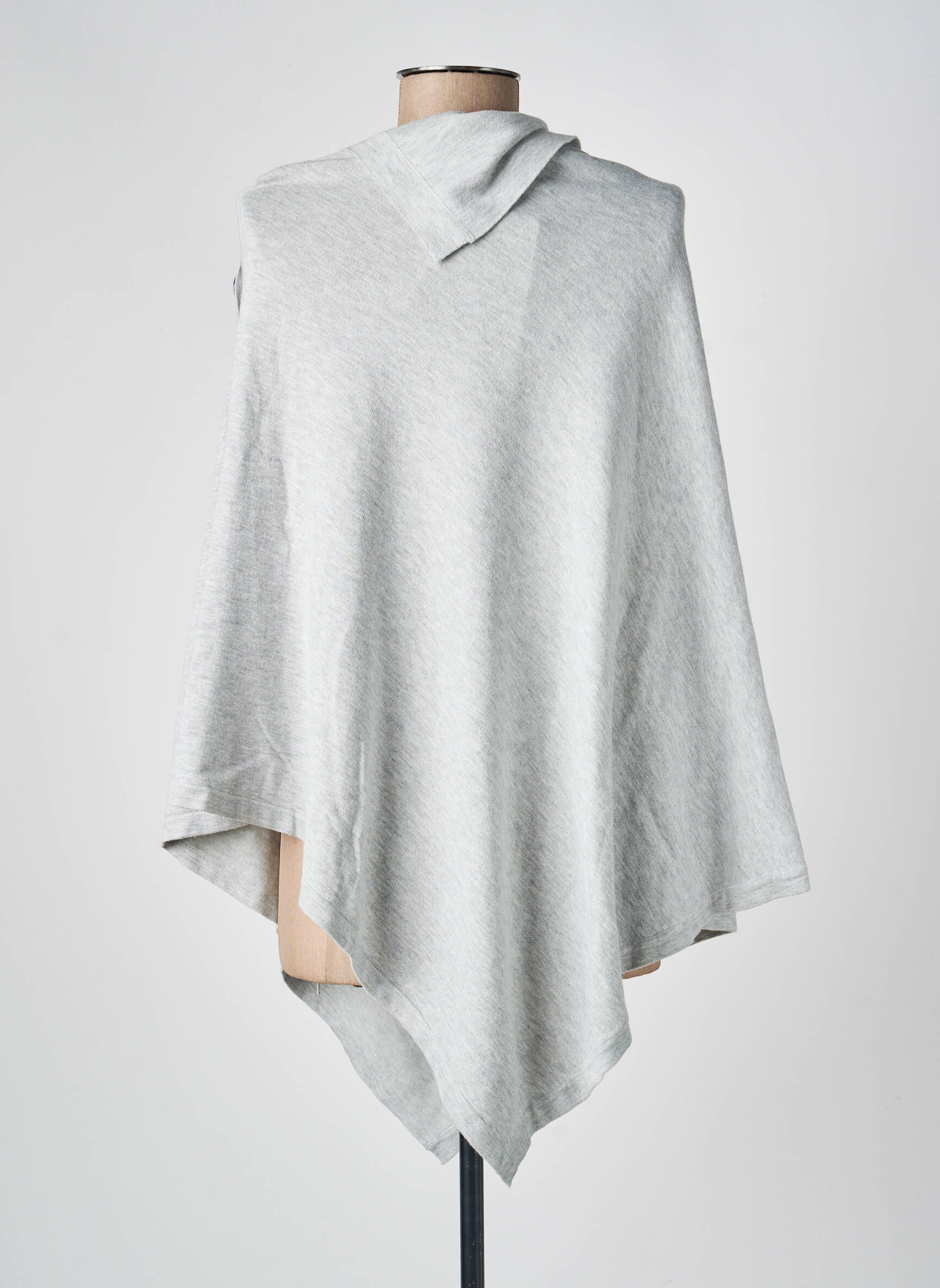 Poncho gri MARBLE femeie