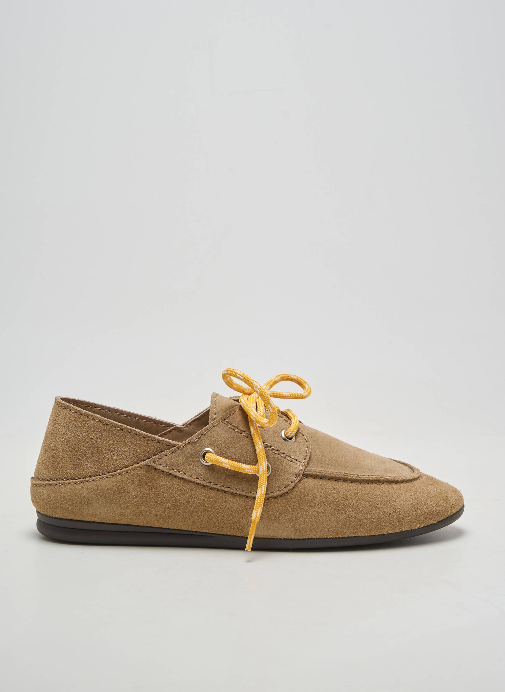 Mocasini nubuc toc plat până la 3 cm bej ANOTHER STEP femeie