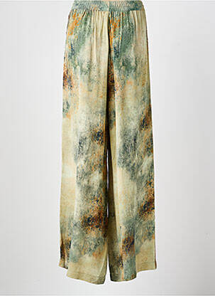 Pantalon drept talie elastică verde DIXIE femeie