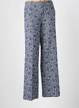 Pantalon drept talie elastică albastru IMPERIAL femeie