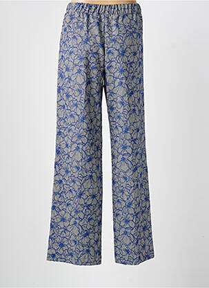 Pantalon drept talie elastică albastru IMPERIAL femeie
