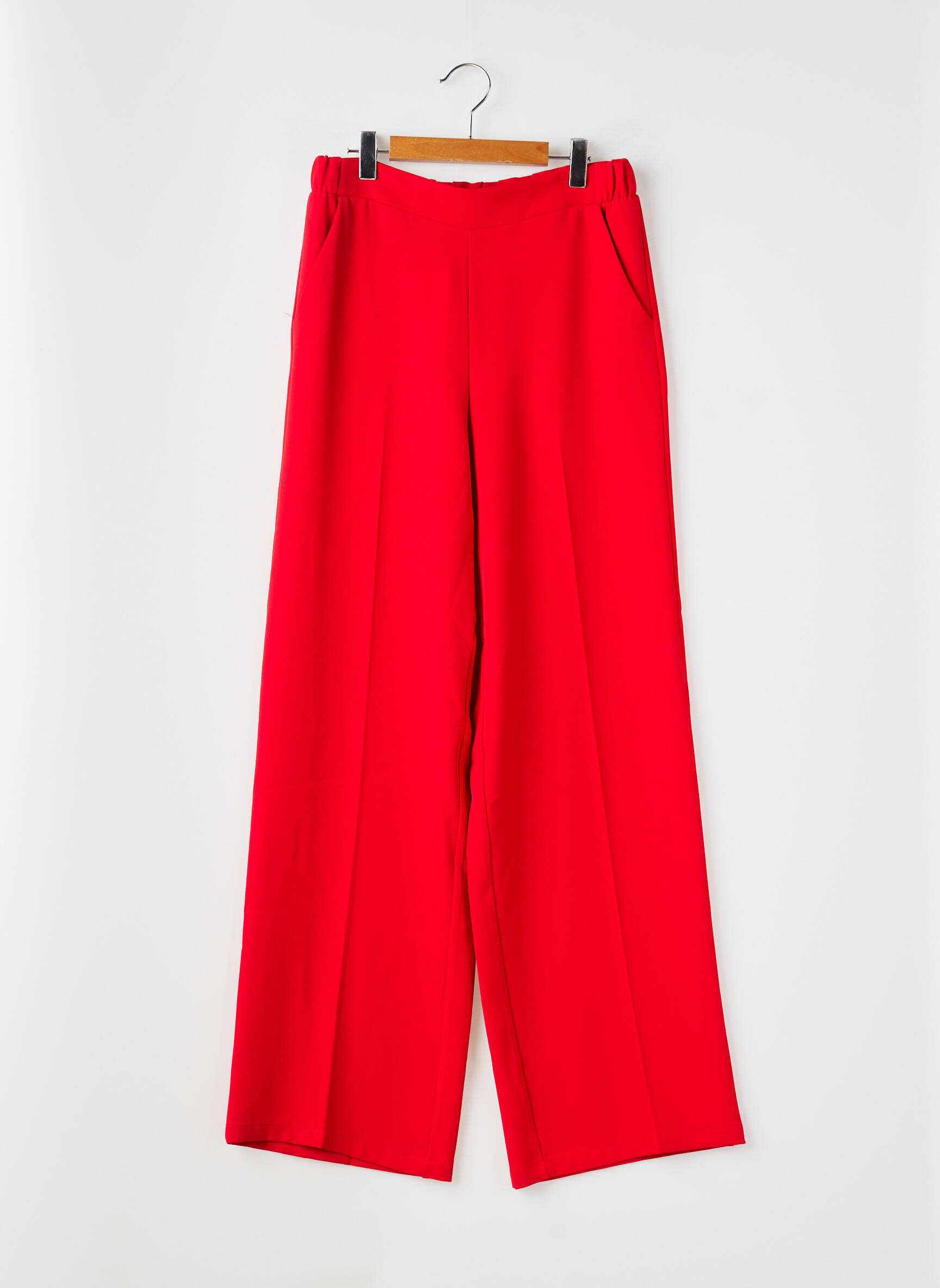 Pantalon drept talie elastică roșu IMPERIAL femeie