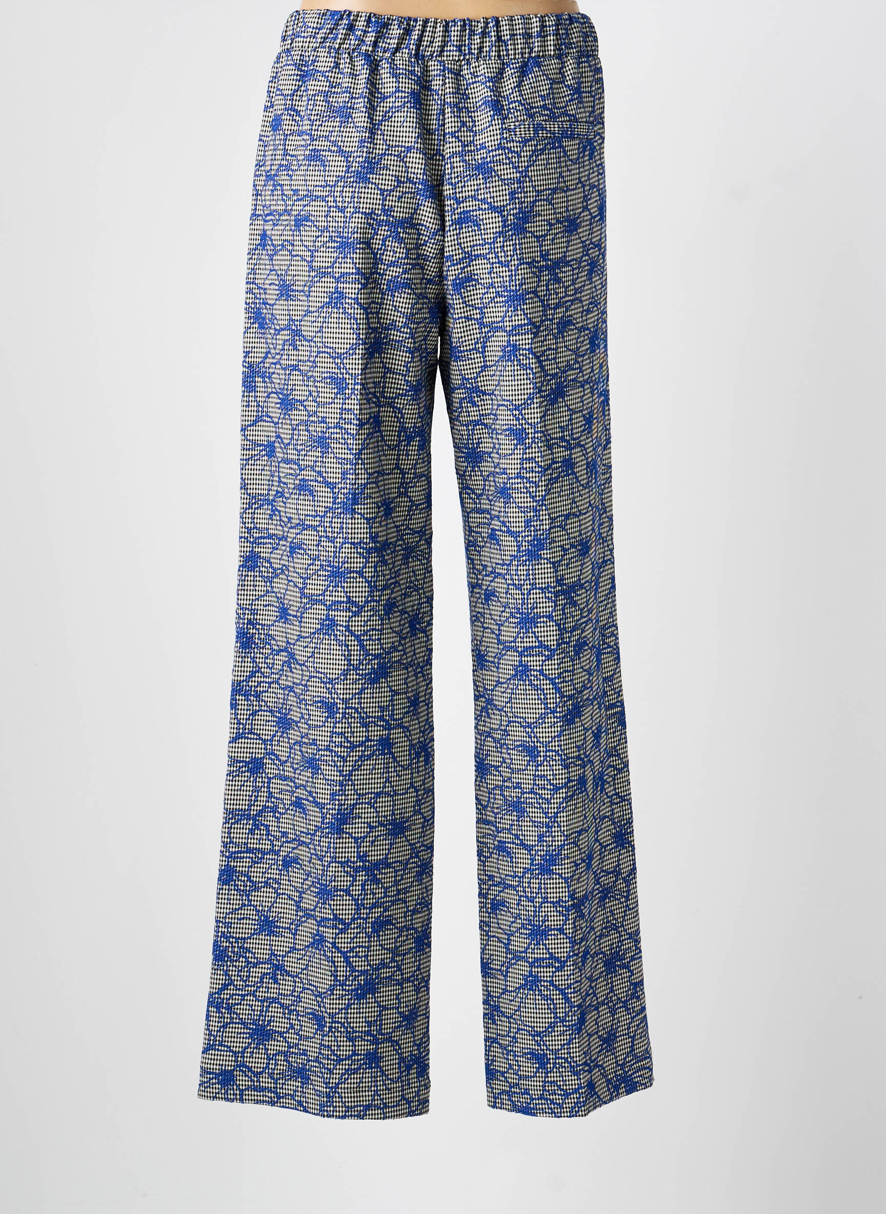 Pantalon drept talie elastică albastru IMPERIAL femeie