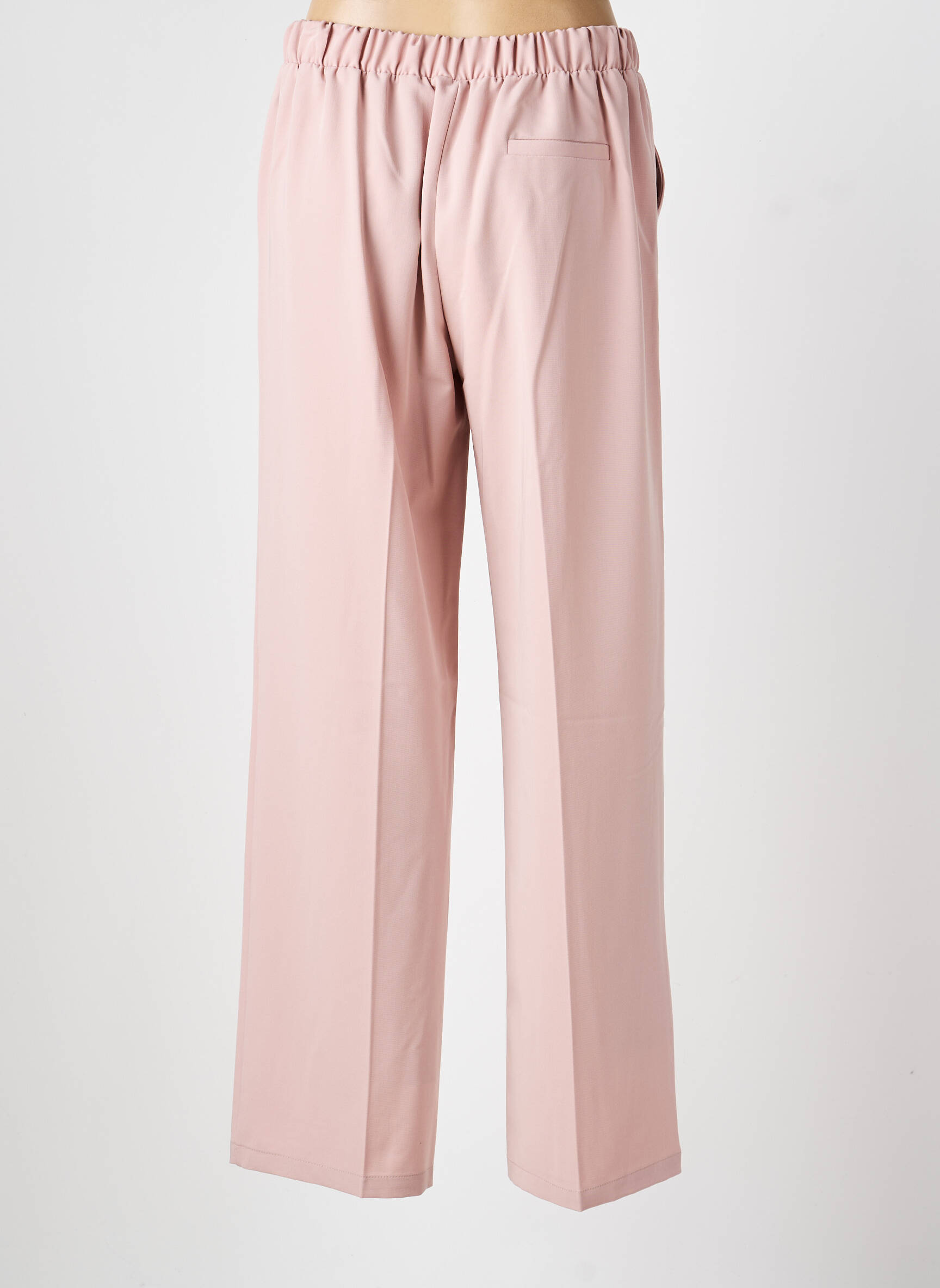 Pantalon drept talie elastică roz IMPERIAL femeie