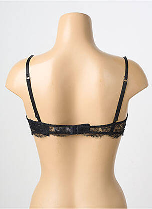 Sutien efect material satinat sutien balconet cu decolteu înalt negru ANDRES SARDA femeie