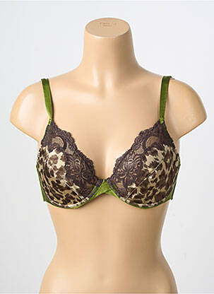 Sutien efect material satinat sutien cupe întregi cu decolteu înalt verde ANDRES SARDA femeie