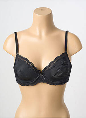 Sutien efect material satinat sutien cupe întregi cu decolteu înalt negru VERDISSIMA femeie