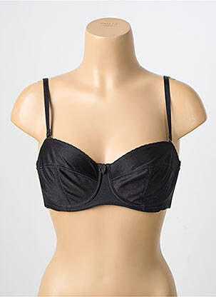 Sutien efect material satinat sutien cupe întregi cu decolteu înalt negru FANTASIE femeie